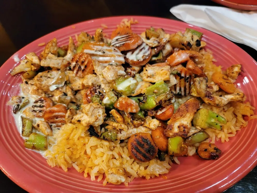 Grilled Chicken Steak & Shrimp and Rice